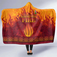 Azerbaijan Land of Fire Hooded Blanket with Flame Towers and Baku Design