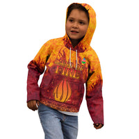 Azerbaijan Land of Fire Kid Hoodie with Flame Towers and Baku Design