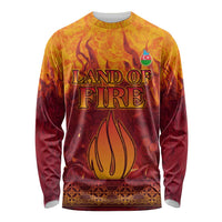 Azerbaijan Land of Fire Long Sleeve Shirt with Flame Towers and Baku Design