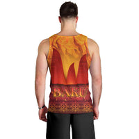 Azerbaijan Land of Fire Men Tank Top with Flame Towers and Baku Design