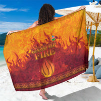 Azerbaijan Land of Fire Sarong with Flame Towers and Baku Design