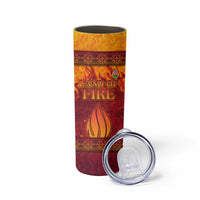 Azerbaijan Land of Fire Skinny Tumbler with Flame Towers and Baku Design