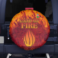 Azerbaijan Land of Fire Spare Tire Cover with Flame Towers and Baku Design