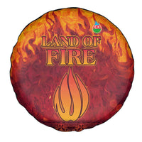 Azerbaijan Land of Fire Spare Tire Cover with Flame Towers and Baku Design