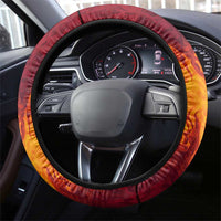 Azerbaijan Land of Fire Steering Wheel Cover with Flame Towers and Baku Design
