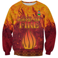 Azerbaijan Land of Fire Sweatshirt with Flame Towers and Baku Design