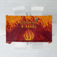 Azerbaijan Land of Fire Tablecloth with Flame Towers and Baku Design