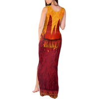 Azerbaijan Land of Fire Tank Maxi Dress with Flame Towers and Baku Design