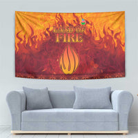 Azerbaijan Land of Fire Tapestry with Flame Towers and Baku Design