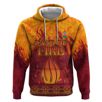 Azerbaijan Land of Fire Zip Hoodie with Flame Towers and Baku Design