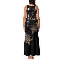 Personalized Boar Hunting Camouflage Family Matching Tank Maxi Dress and Hawaiian Shirt Wild Hog Silhouette and Black Tactical Camo - Wonder Print Shop