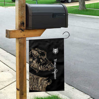 Personalized Boar Hunting Camouflage Garden Flag Wild Hog Silhouette and Black Tactical Camo - Wonder Print Shop