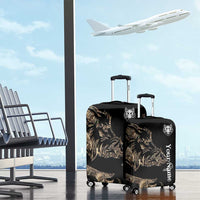 Personalized Boar Hunting Camouflage Luggage Cover Wild Hog Silhouette and Black Tactical Camo - Wonder Print Shop