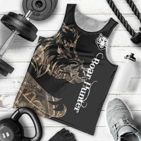 Personalized Boar Hunting Camouflage Men Tank Top Wild Hog Silhouette and Black Tactical Camo - Wonder Print Shop