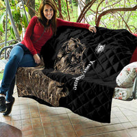 Personalized Boar Hunting Camouflage Quilt Wild Hog Silhouette and Black Tactical Camo - Wonder Print Shop