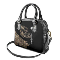 Personalized Boar Hunting Camouflage Shoulder Handbag Wild Hog Silhouette and Black Tactical Camo - Wonder Print Shop