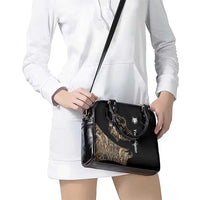 Personalized Boar Hunting Camouflage Shoulder Handbag Wild Hog Silhouette and Black Tactical Camo - Wonder Print Shop