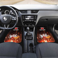 Personalized Bowling Ball and Pins Car Mats Fiery Motion Trail and Spark Effect Design - Wonder Print Shop