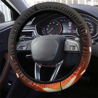 Bowling Ball and Pins Steering Wheel Cover Fiery Motion Trail and Spark Effect Design - Wonder Print Shop