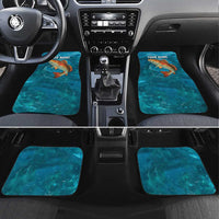 Personalized Redfish Puppy Drum Leaping in Ocean Splash Car Mats Blue Lightning Water Background Design - Wonder Print Shop