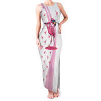 Personalized Pink Flamingo Playing Golf Family Matching Tank Maxi Dress and Hawaiian Shirt Sunglasses and White Pattern Background Design - Wonder Print Shop