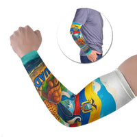 Ecuador Arm Sleeves with Wildlife and Flag Landscape Design - Wonder Print Shop