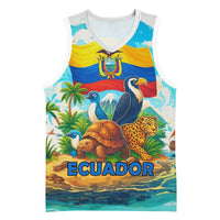 Ecuador Basketball Jersey with Wildlife and Flag Landscape Design - Wonder Print Shop