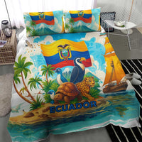 Ecuador Bedding Set with Wildlife and Flag Landscape Design - Wonder Print Shop