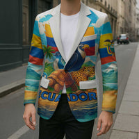 Ecuador Blazer with Wildlife and Flag Landscape Design - Wonder Print Shop