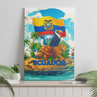 Ecuador Canvas Wall Art with Wildlife and Flag Landscape Design - Wonder Print Shop