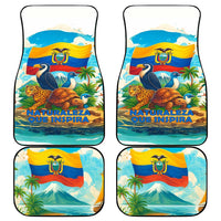 Ecuador Car Mats with Wildlife and Flag Landscape Design - Wonder Print Shop