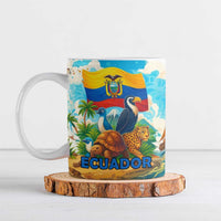 Ecuador Ceramic Mug with Wildlife and Flag Landscape Design - Wonder Print Shop