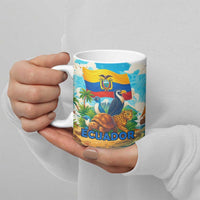 Ecuador Ceramic Mug with Wildlife and Flag Landscape Design - Wonder Print Shop