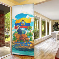 Ecuador Door Cover with Wildlife and Flag Landscape Design - Wonder Print Shop