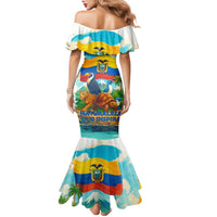 Ecuador Family Matching Mermaid Dress and Hawaiian Shirt with Wildlife and Flag Landscape Design - Wonder Print Shop