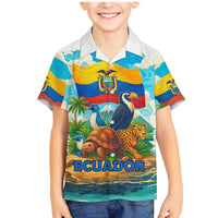 Ecuador Family Matching Mermaid Dress and Hawaiian Shirt with Wildlife and Flag Landscape Design - Wonder Print Shop