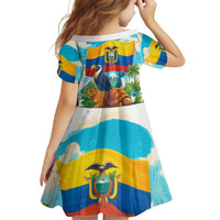 Ecuador Family Matching Off Shoulder Maxi Dress and Hawaiian Shirt with Wildlife and Flag Landscape Design - Wonder Print Shop