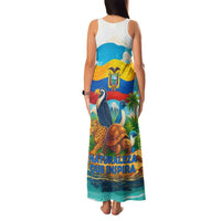 Ecuador Family Matching Tank Maxi Dress and Hawaiian Shirt with Wildlife and Flag Landscape Design - Wonder Print Shop