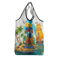 Ecuador Grocery Bag with Wildlife and Flag Landscape Design - Wonder Print Shop
