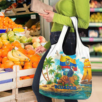 Ecuador Grocery Bag with Wildlife and Flag Landscape Design - Wonder Print Shop