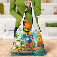 Ecuador Grocery Bag with Wildlife and Flag Landscape Design - Wonder Print Shop