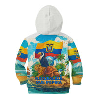 Ecuador Kid Hoodie with Wildlife and Flag Landscape Design - Wonder Print Shop