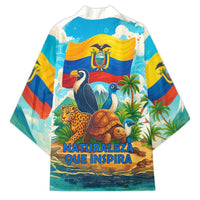 Ecuador Kimono with Wildlife and Flag Landscape Design - Wonder Print Shop