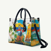 Ecuador Leather Bag with Wildlife and Flag Landscape Design - Wonder Print Shop