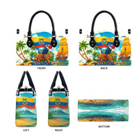 Ecuador Leather Bag with Wildlife and Flag Landscape Design - Wonder Print Shop