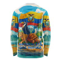 Ecuador Long Sleeve Shirt with Wildlife and Flag Landscape Design - Wonder Print Shop