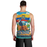 Ecuador Men Tank Top with Wildlife and Flag Landscape Design - Wonder Print Shop