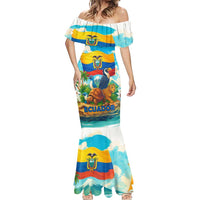 Ecuador Mermaid Dress with Wildlife and Flag Landscape Design - Wonder Print Shop