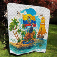 Ecuador Quilt with Wildlife and Flag Landscape Design - Wonder Print Shop