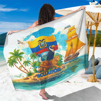 Ecuador Sarong with Wildlife and Flag Landscape Design - Wonder Print Shop
